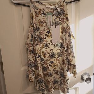 LUQ Derica Cold Shoulder Knit Top